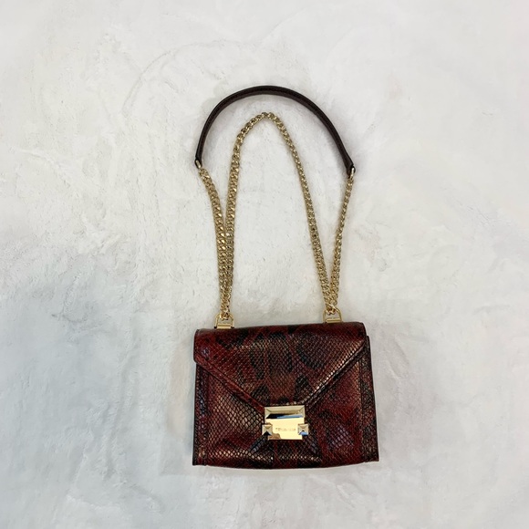 MICHAEL KORS Whitney Small snake skin Leather Shoulder Bag - Picture 14 of 16